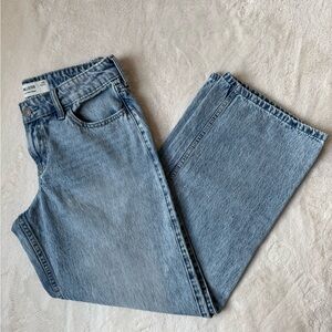 Hollister Classic Blue Denim Wide Leg Jeans